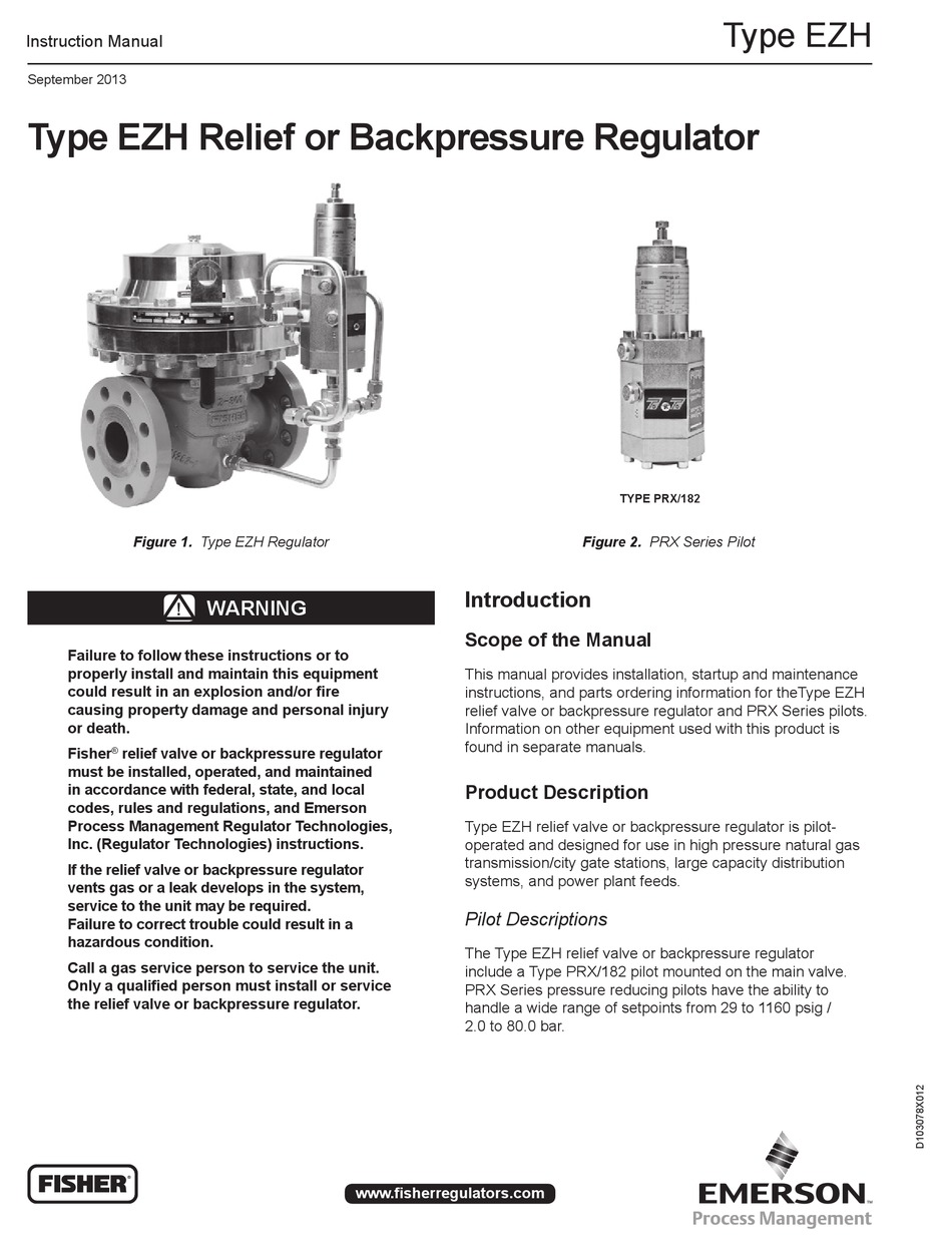 EMERSON FISHER EZH SERIES INSTRUCTION MANUAL Pdf Download | ManualsLib