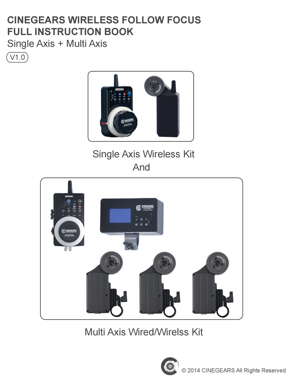 CINEGEARS MULTI AXIS FOLLOW FOCUS USER MANUAL Pdf Download ManualsLib