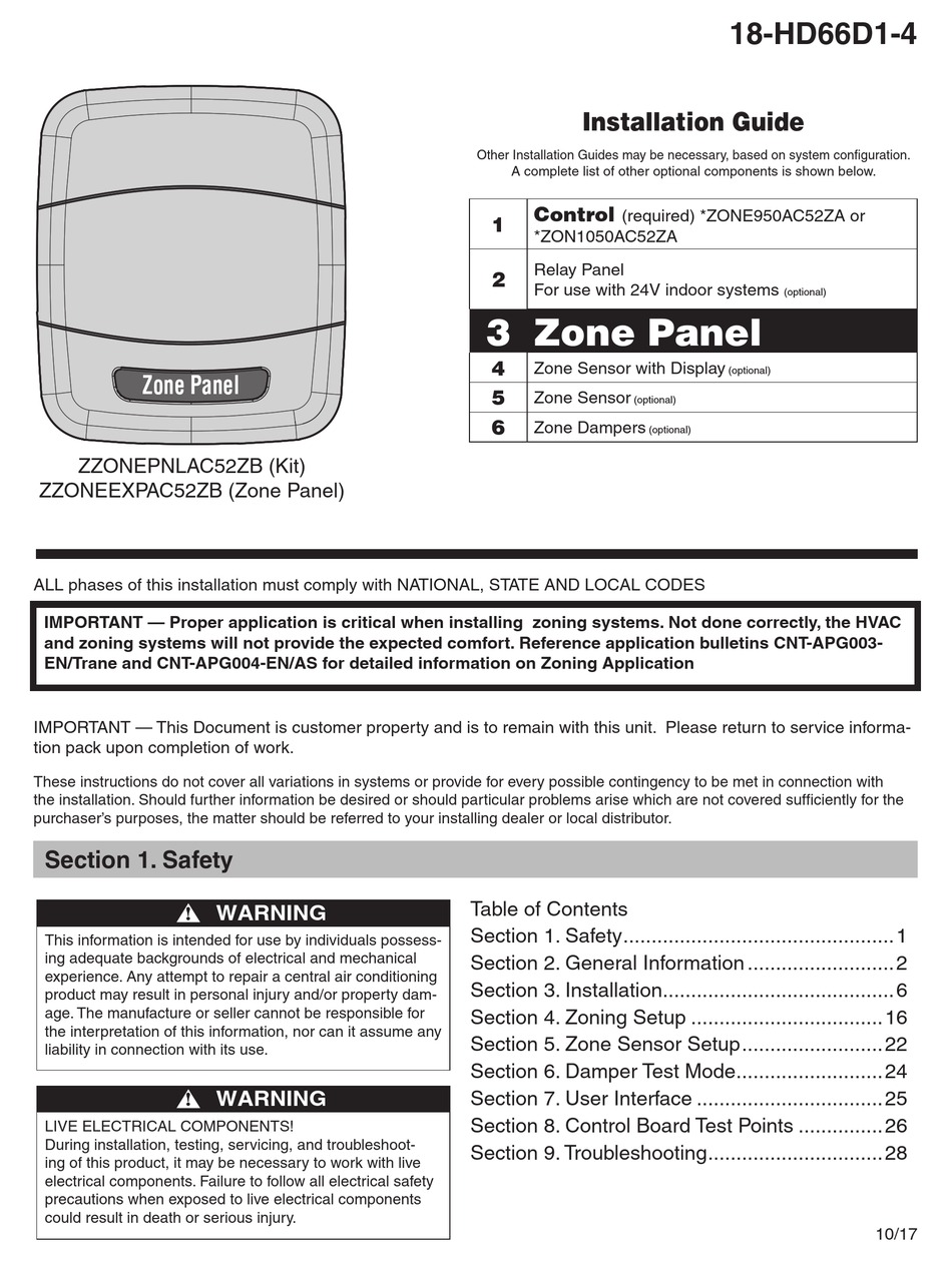 trane comfortlink ii installation manual