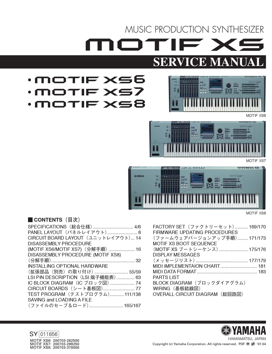 Yamaha motif xs rapidshare files download