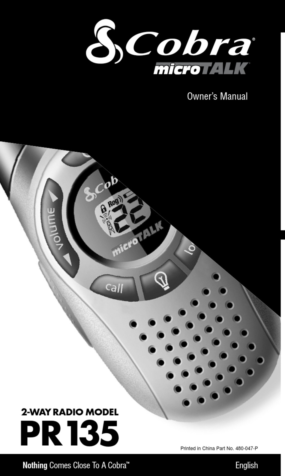 COBRA MICROTALK PR135 OWNER'S MANUAL Pdf Download ManualsLib