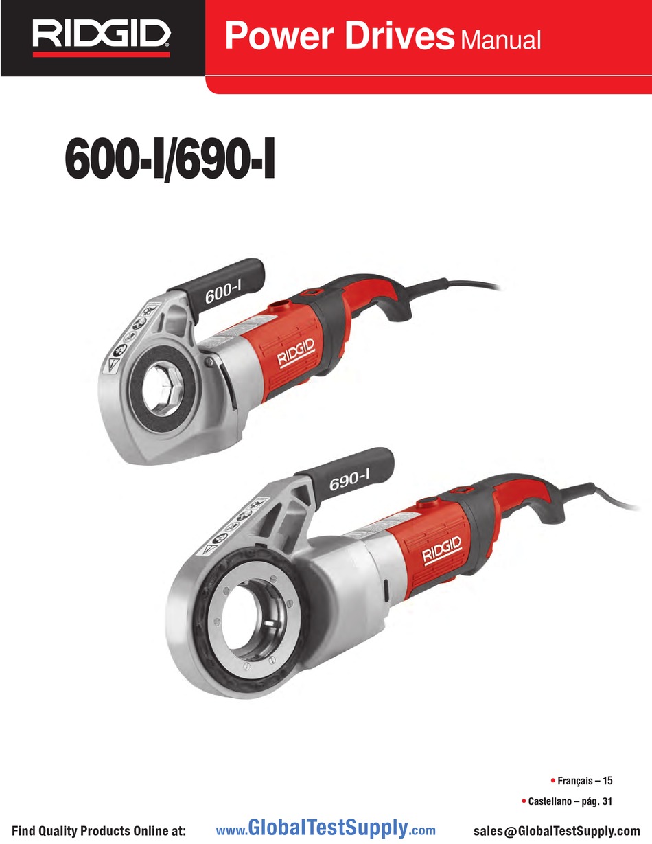 RIDGID 600-I MANUAL Pdf Download 