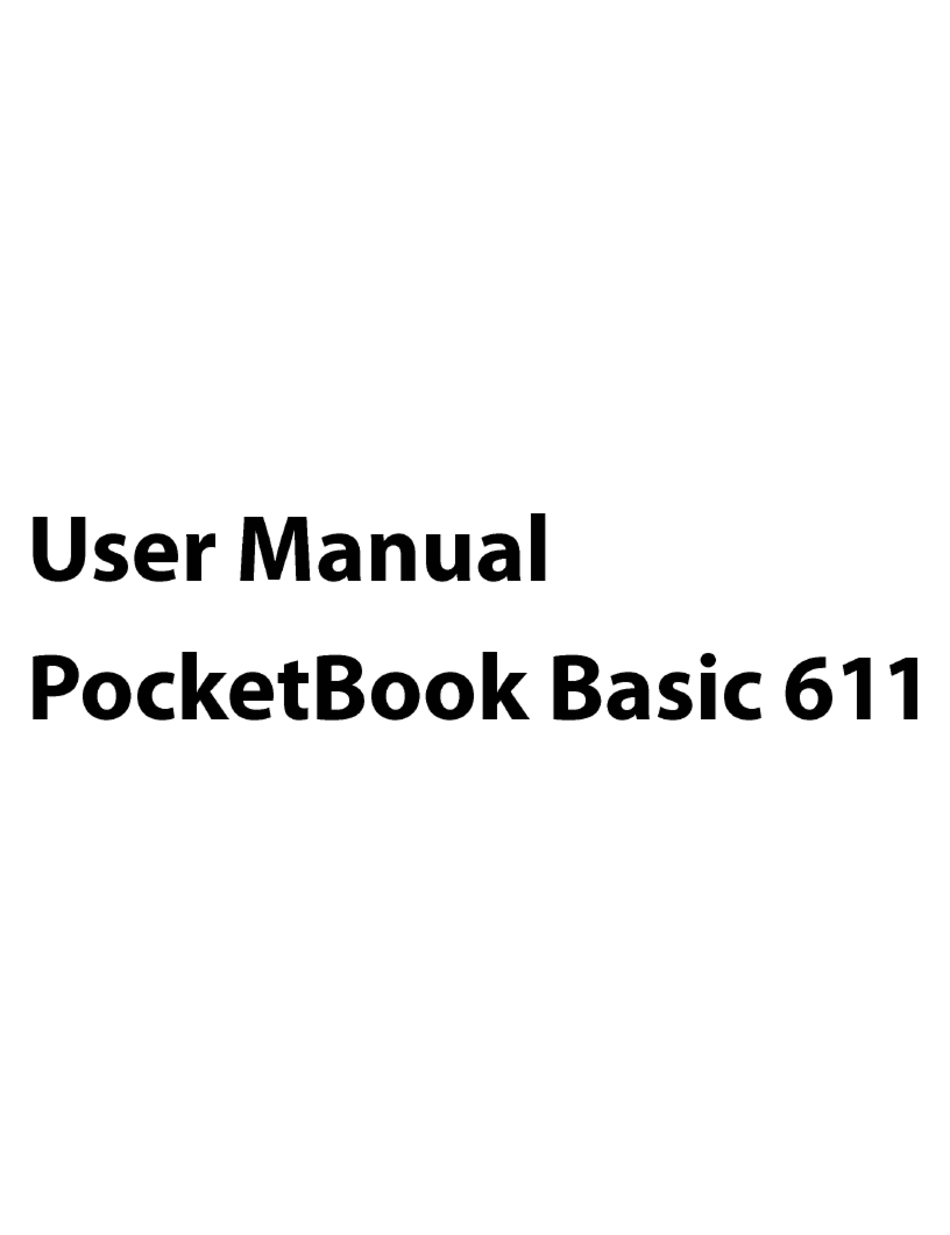 POCKETBOOK BASIC 611 USER MANUAL Pdf Download ManualsLib