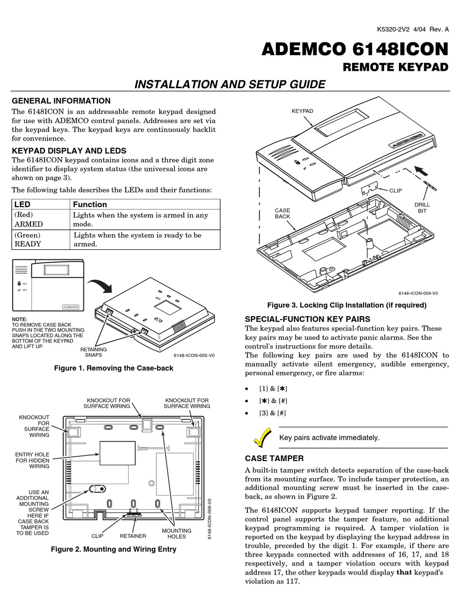 ADEMCO 6148ICON INSTALLATION AND SETUP MANUAL Pdf Download ManualsLib