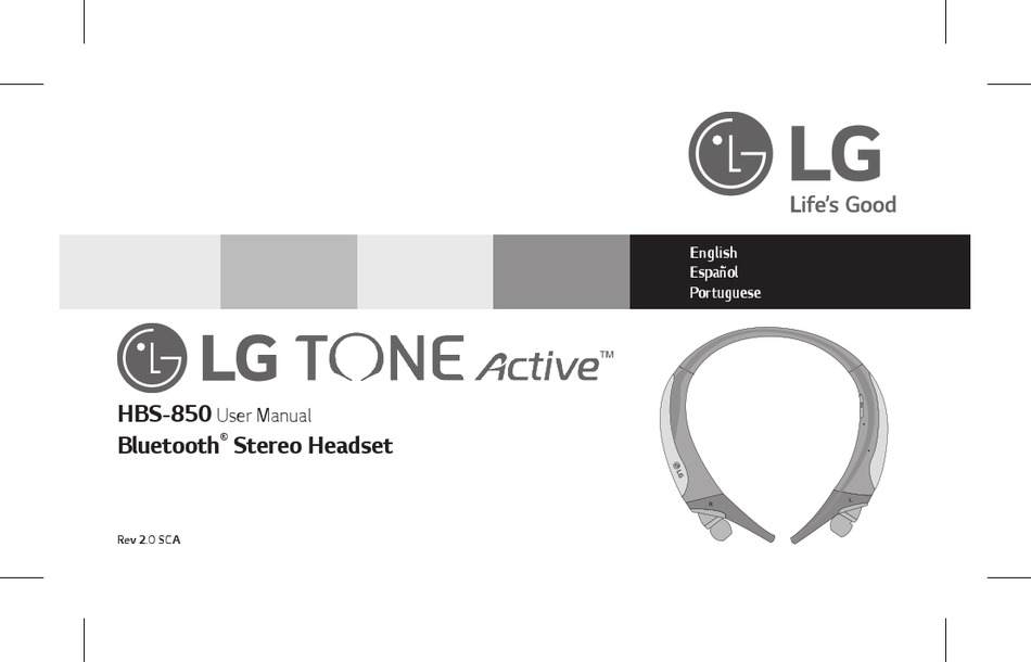 LG TONE ACTIVE HBS850 USER MANUAL Pdf Download ManualsLib
