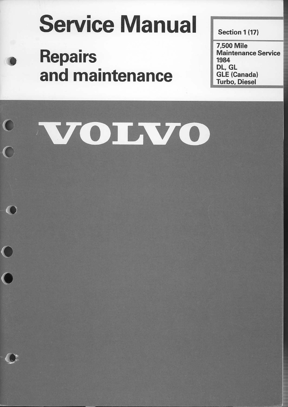 VOLVO 240 1984 SERVICE MANUAL Pdf Download | ManualsLib