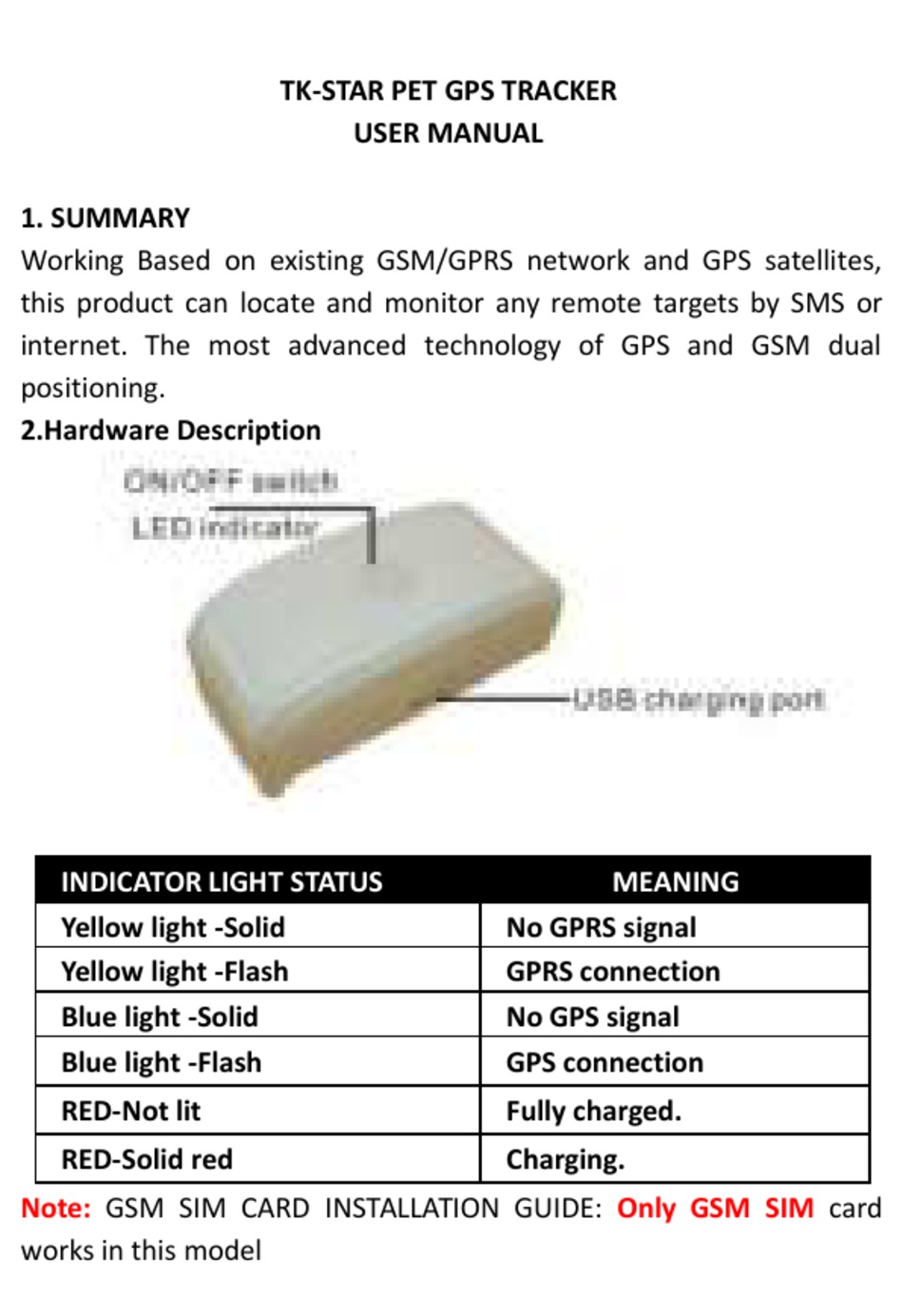 TK-STAR GPS TRACKER USER MANUAL Pdf Download | ManualsLib