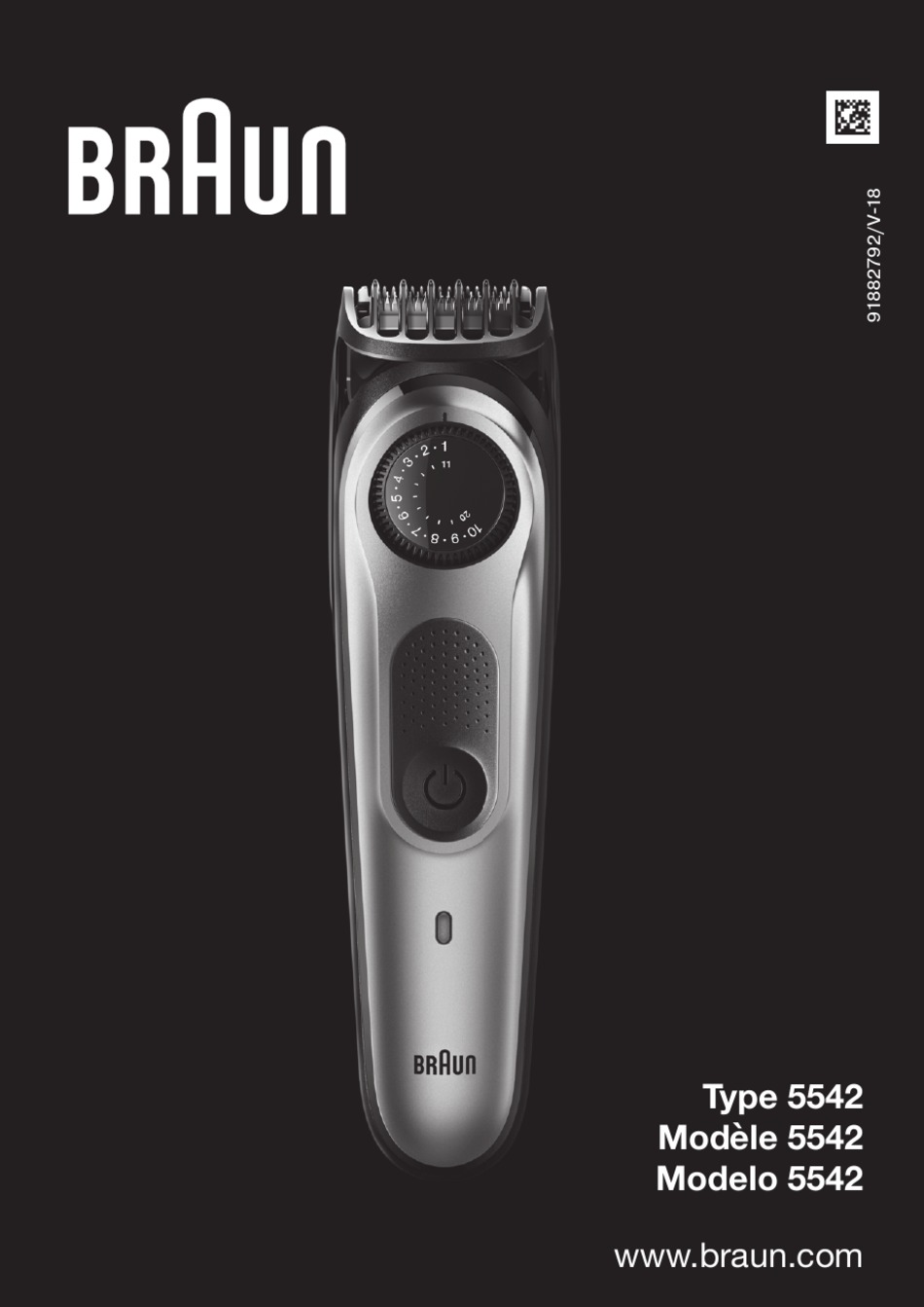 braun beard trimmer type 5542