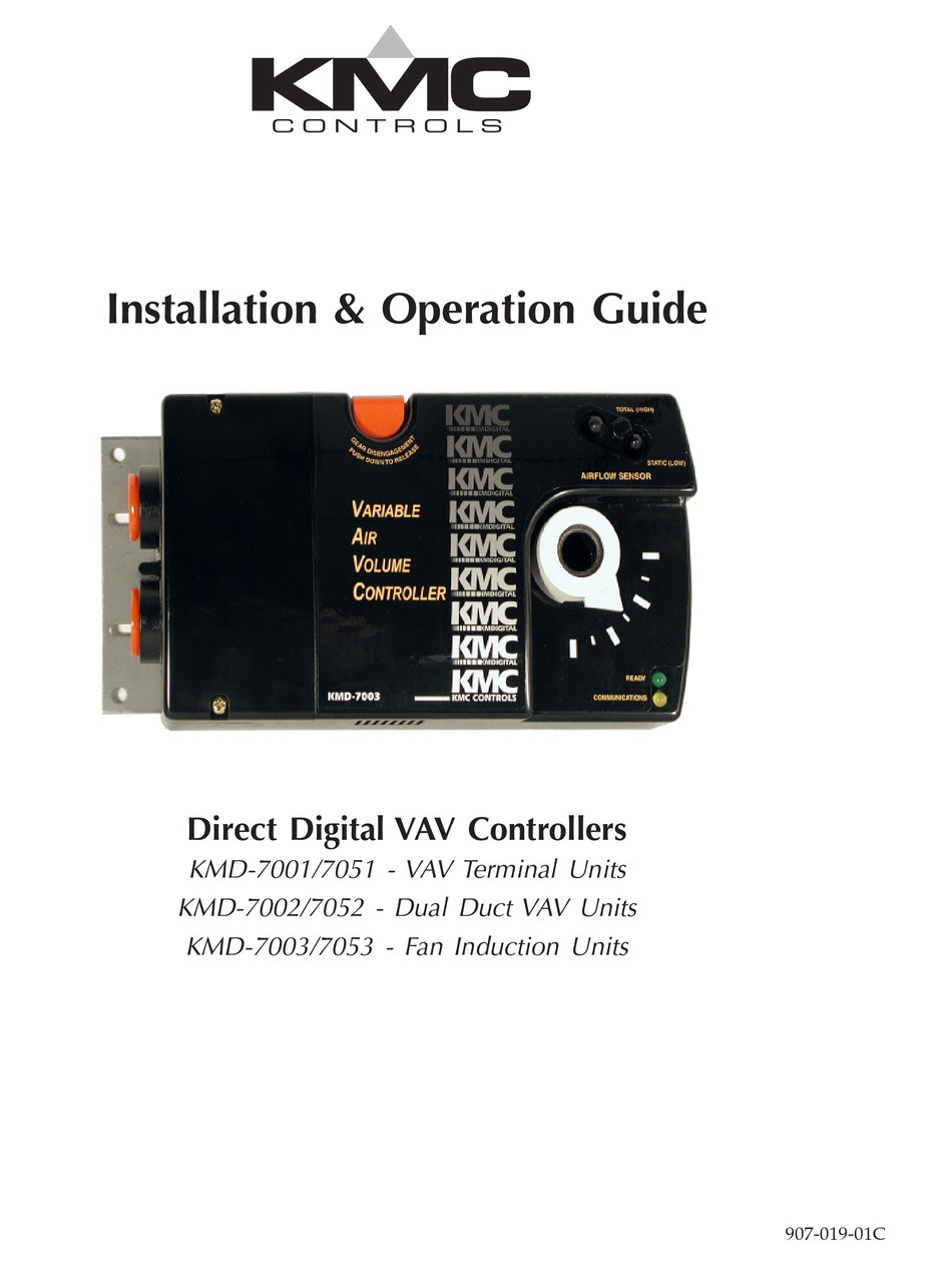 KMC CONTROLS KMD7001 INSTALLATION & OPERATION MANUAL Pdf Download