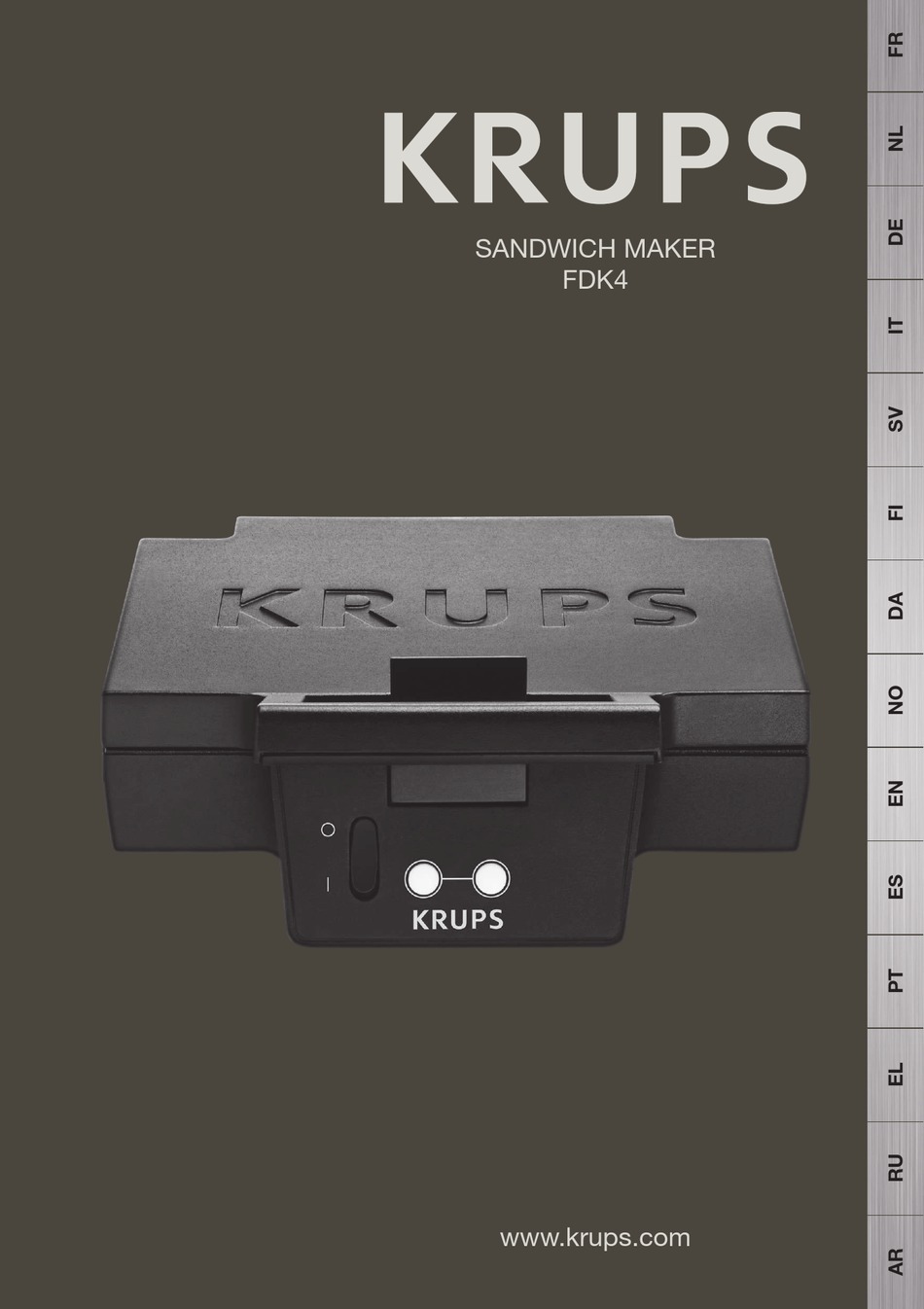 KRUPS SANDWICH MAKER FDK4 SERIES MANUAL Pdf Download ManualsLib