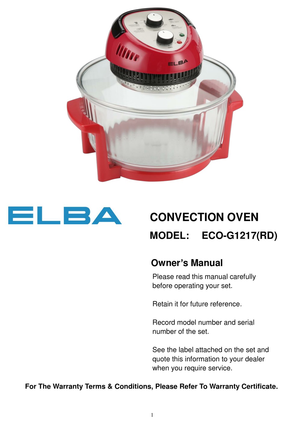 elba halogen oven