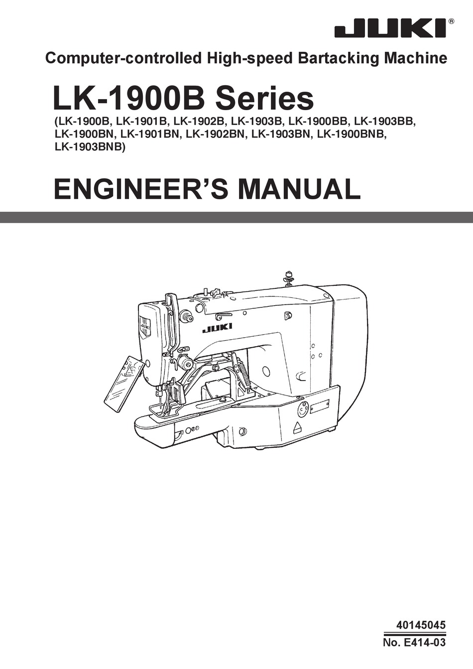 JUKI LK1900B SERIES ENGINEER'S MANUAL Pdf Download ManualsLib