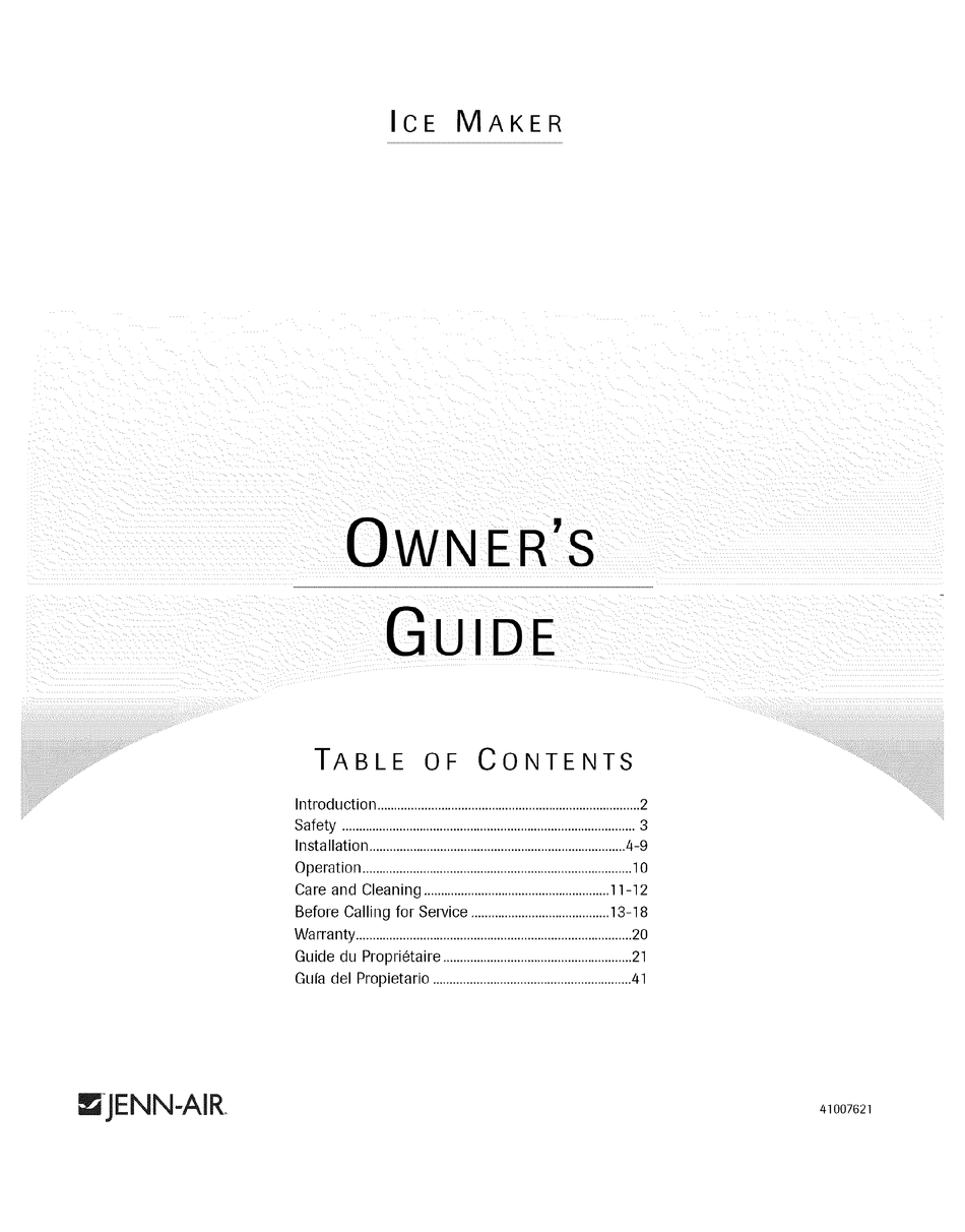 JENNAIR A912 OWNER'S MANUAL Pdf Download ManualsLib