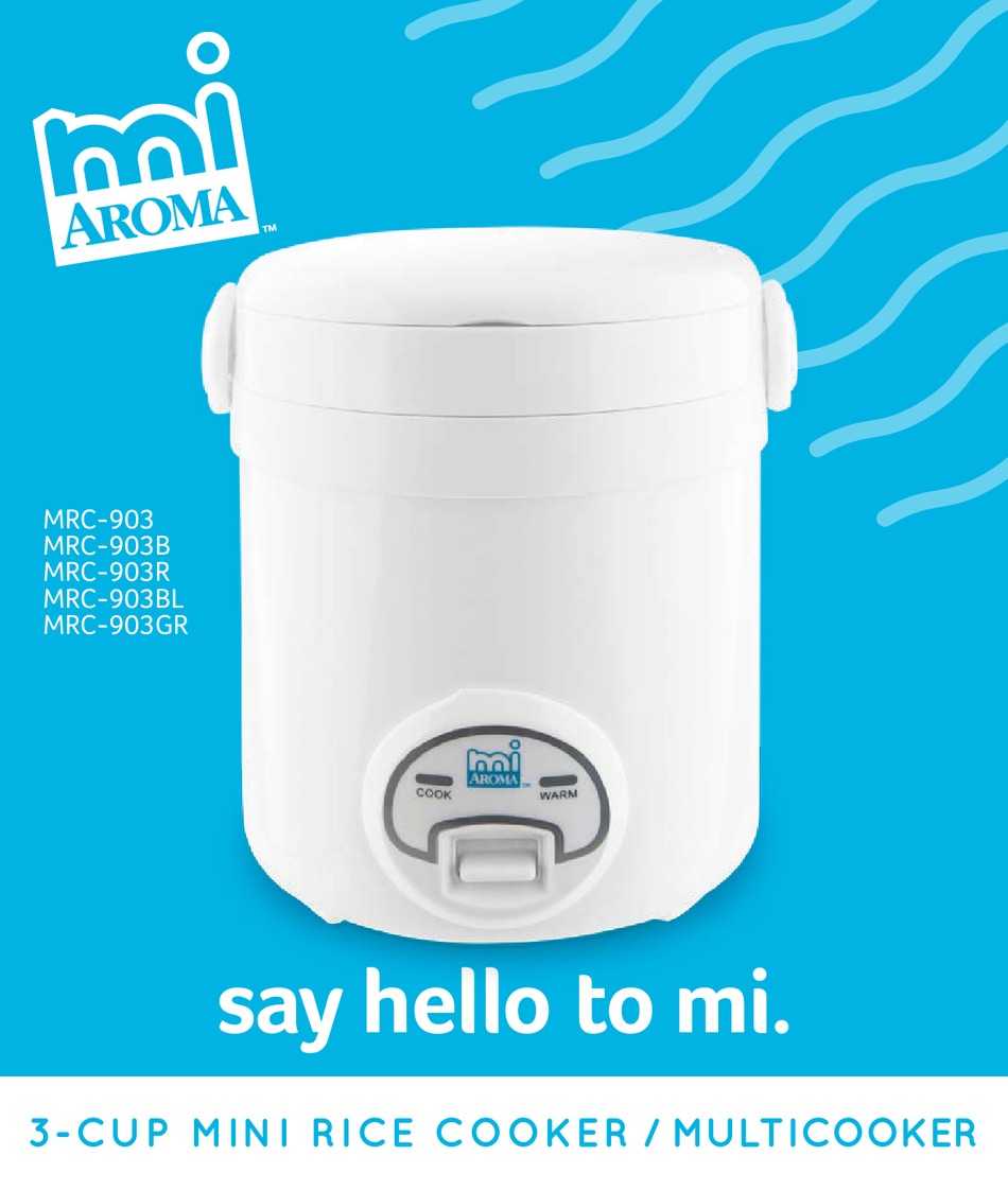 mi AROMA 3-cup (Cooked) Mini Rice Cooker (MRC-903) 