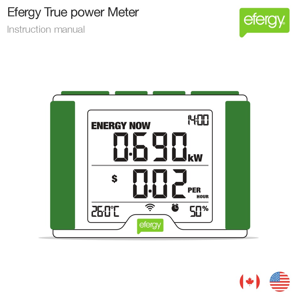 EFERGY ELITE TRUE POWER METER INSTRUCTION MANUAL Pdf Download ManualsLib
