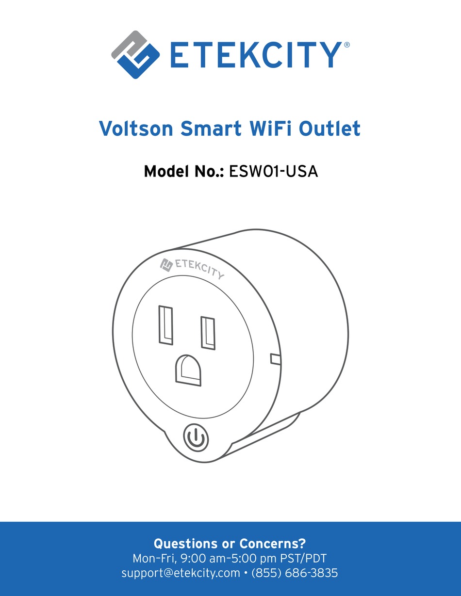 Etekcity  VeSync iOS/Android Reset: Voltson Smart WiFi Outlet (ESW01-USA)  