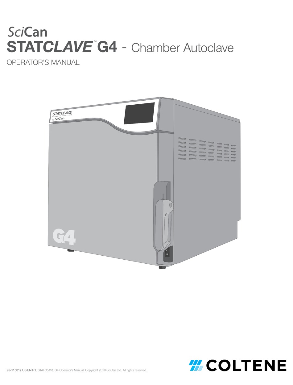 COLTENE SCICAN STATCLAVE G4 OPERATOR