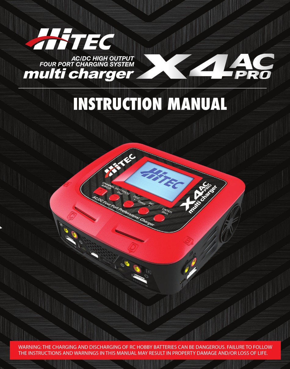 HITEC X4 AC PRO INSTRUCTION MANUAL Pdf Download | ManualsLib