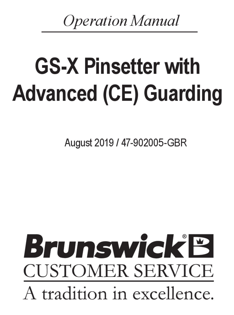 brunswick gsx pinsetter manual parts