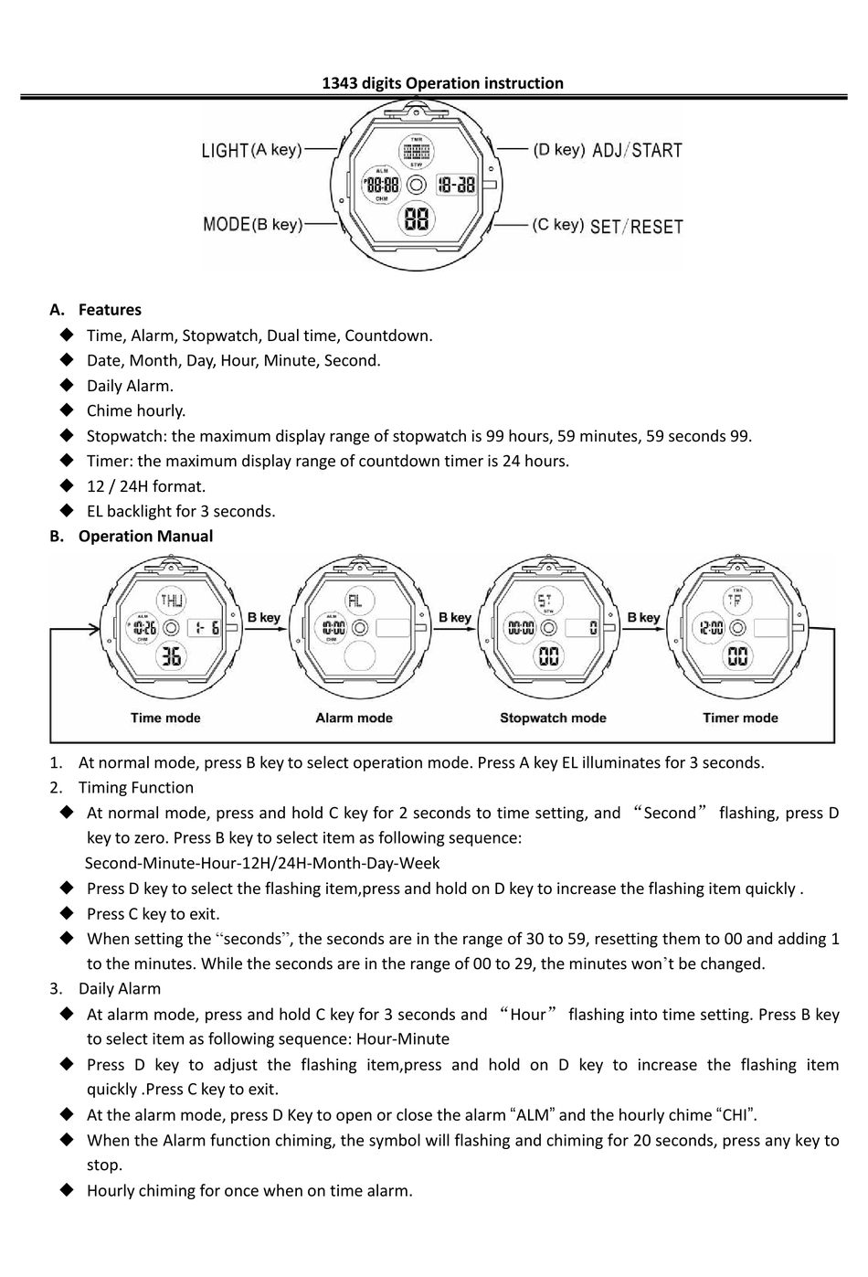 skmei 1343 manual