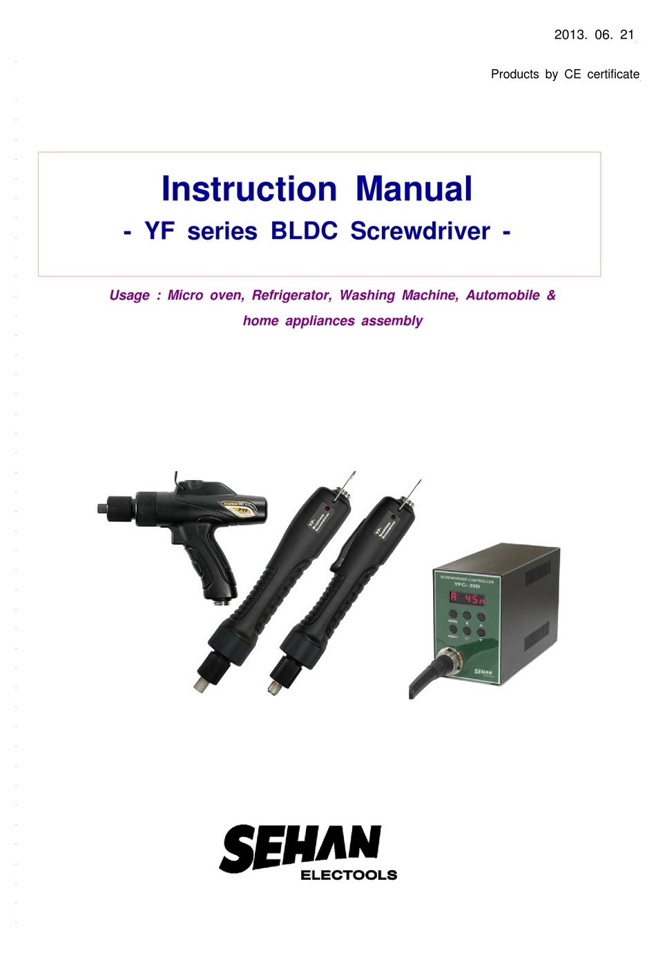 bldc tool manual