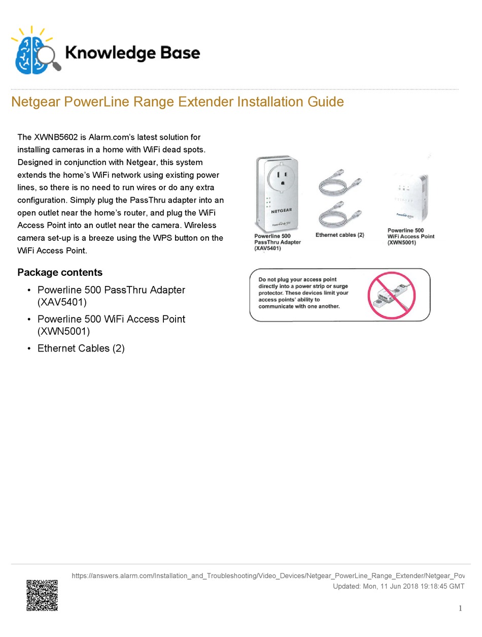 NETGEAR POWERLINE XWNB5602 INSTALLATION MANUAL Pdf Download ManualsLib