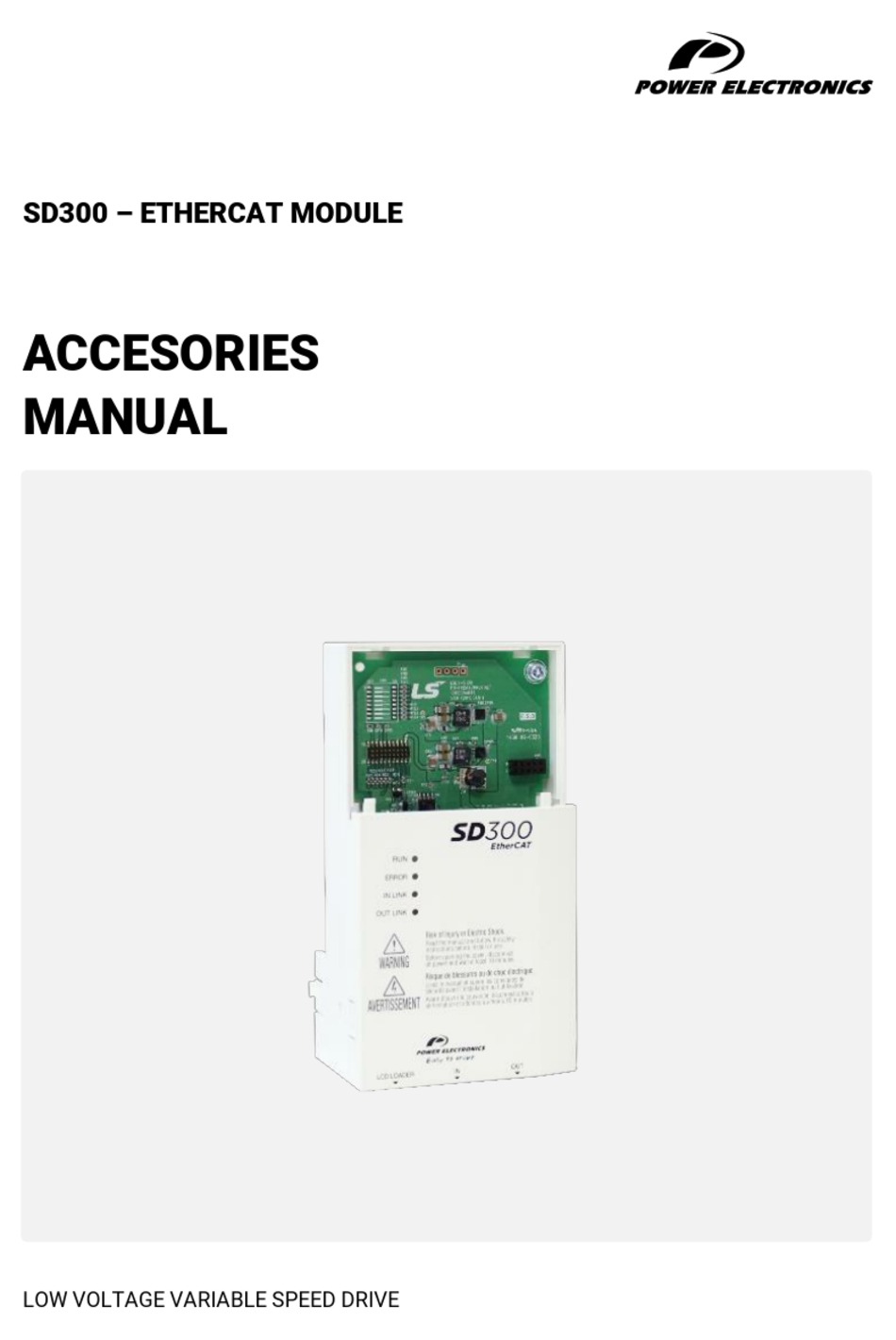 POWER ELECTRONICS SD 300 SERIES ACCESORIES MANUAL Pdf Download ManualsLib
