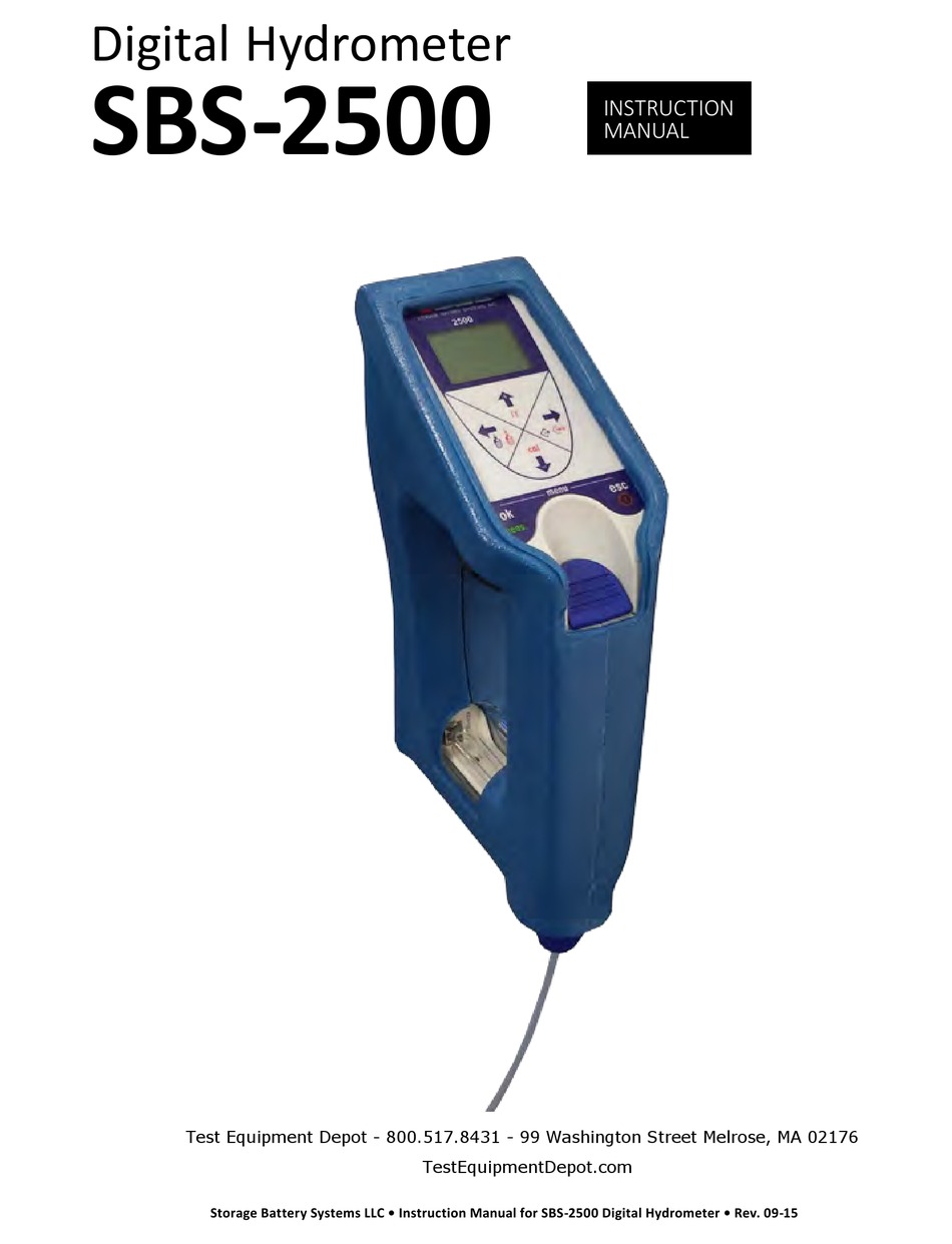 SBS 2510 - Digital Hydrometer, Density Meter