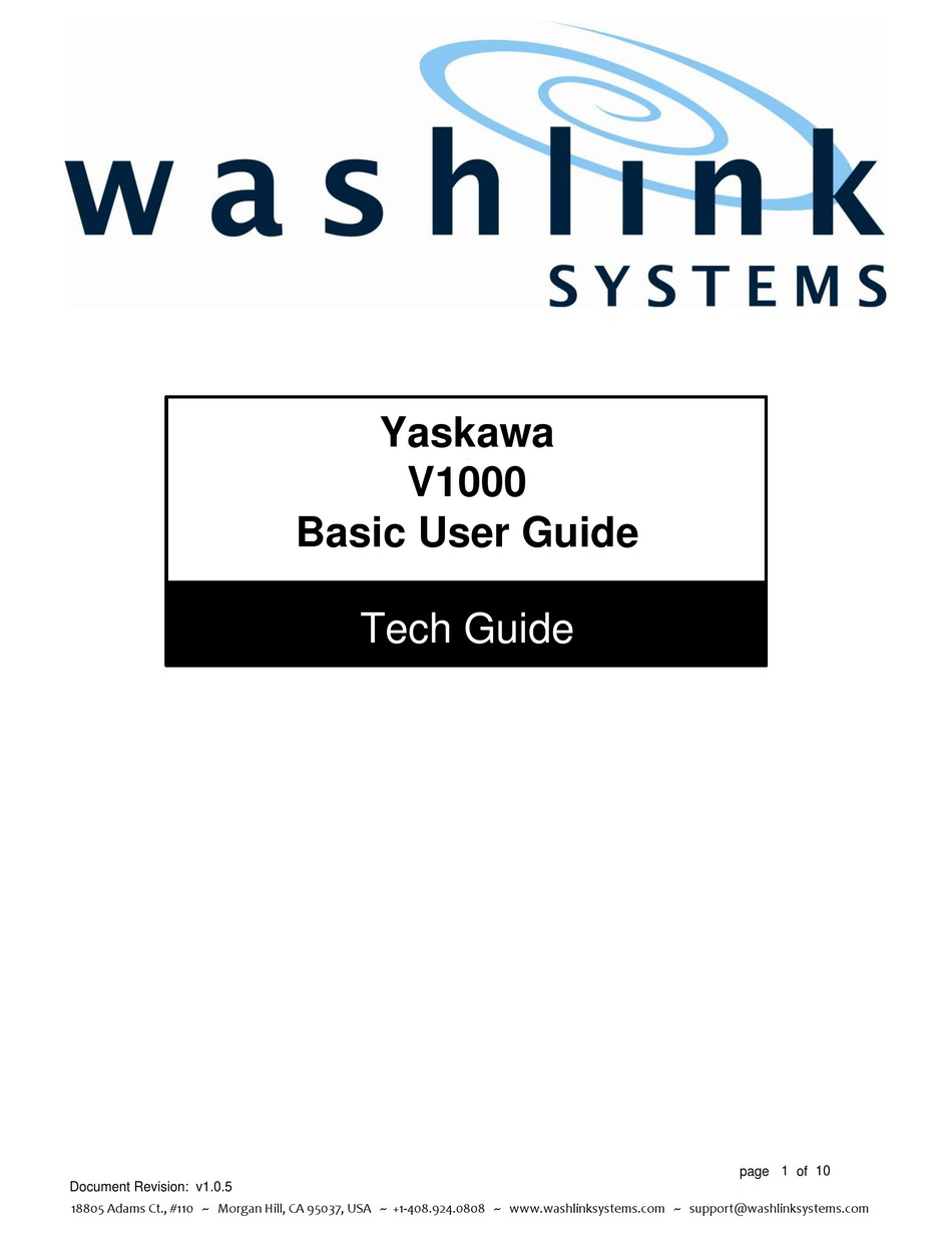 YASKAWA V1000 BASIC USER