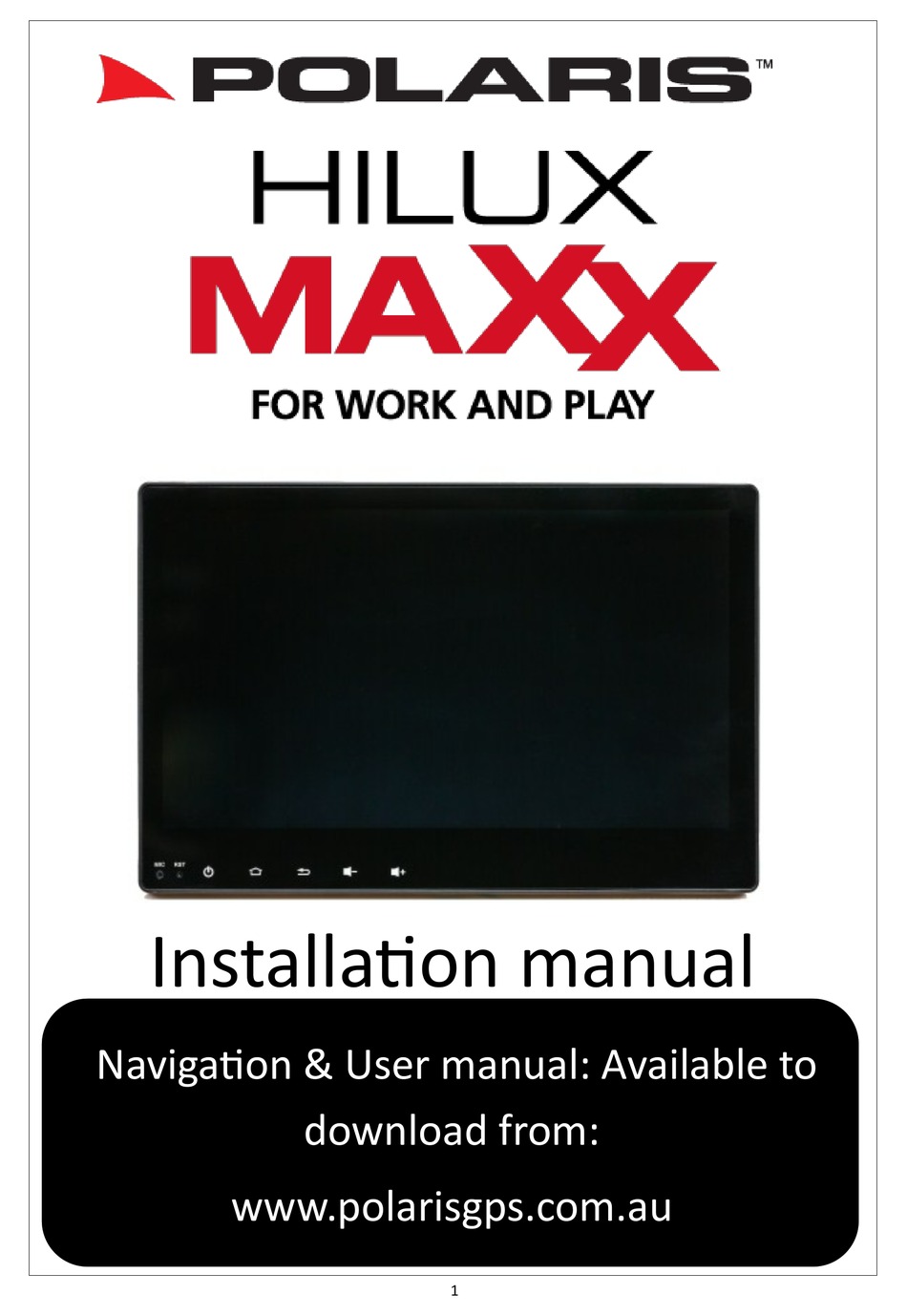 POLARIS HILUX MAXX USER MANUAL Pdf Download ManualsLib