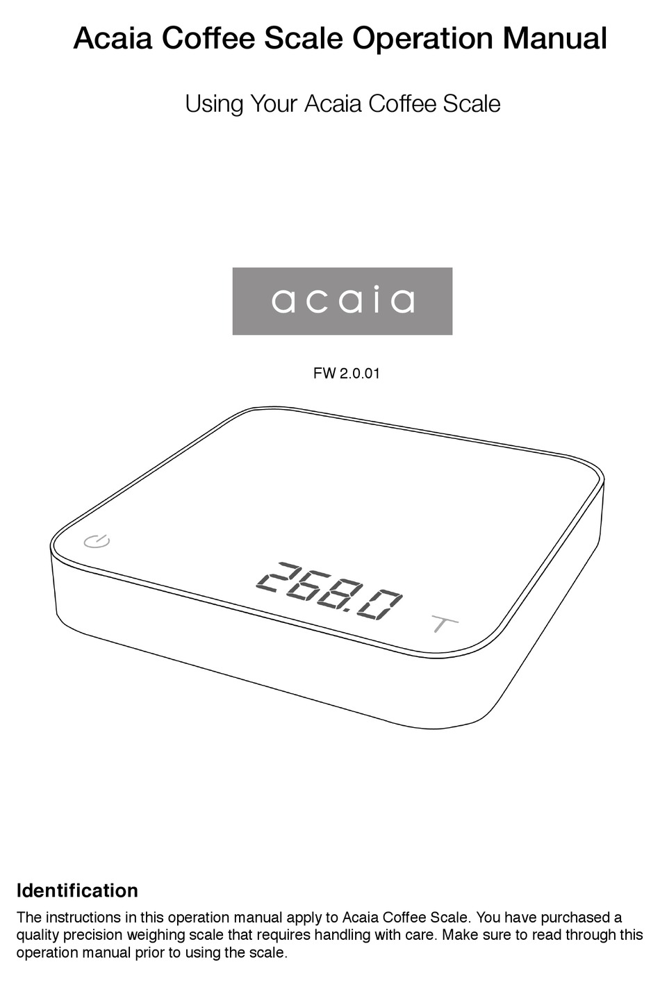 ACAIA PEARL OPERATION MANUAL Pdf Download ManualsLib