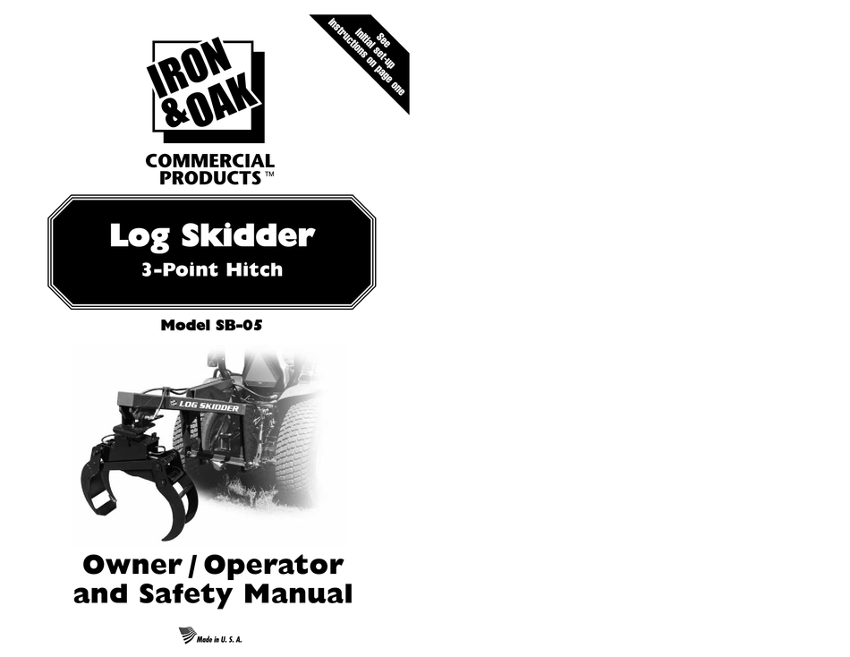 IRON & OAK SB05 OWNER'S AND SAFETY MANUAL Pdf Download ManualsLib