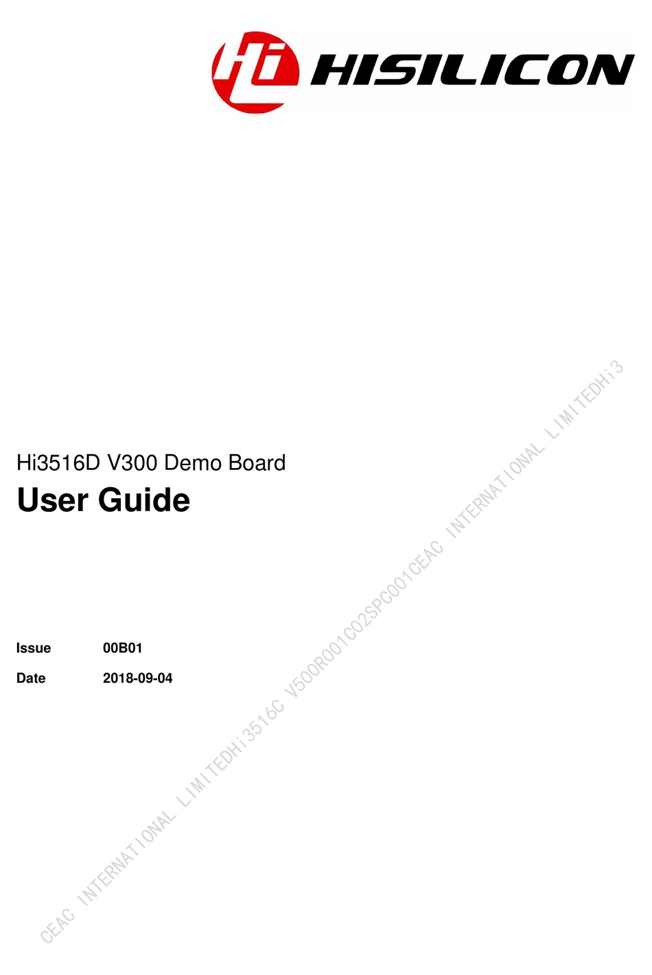 HISILICON HI3516D V300 USER MANUAL Pdf Download ManualsLib