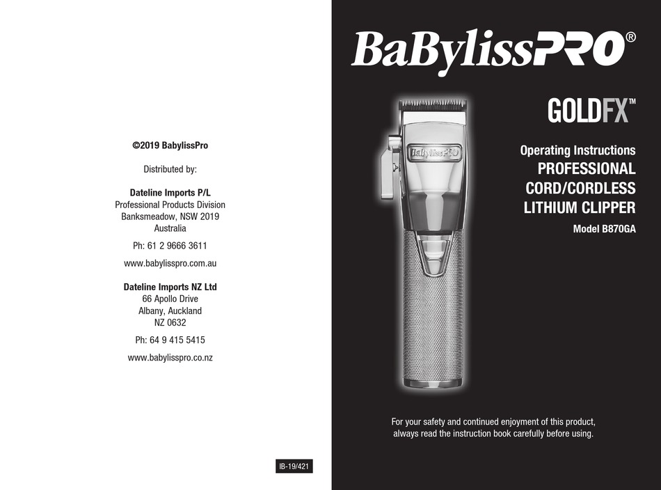 babyliss pro super motor manual