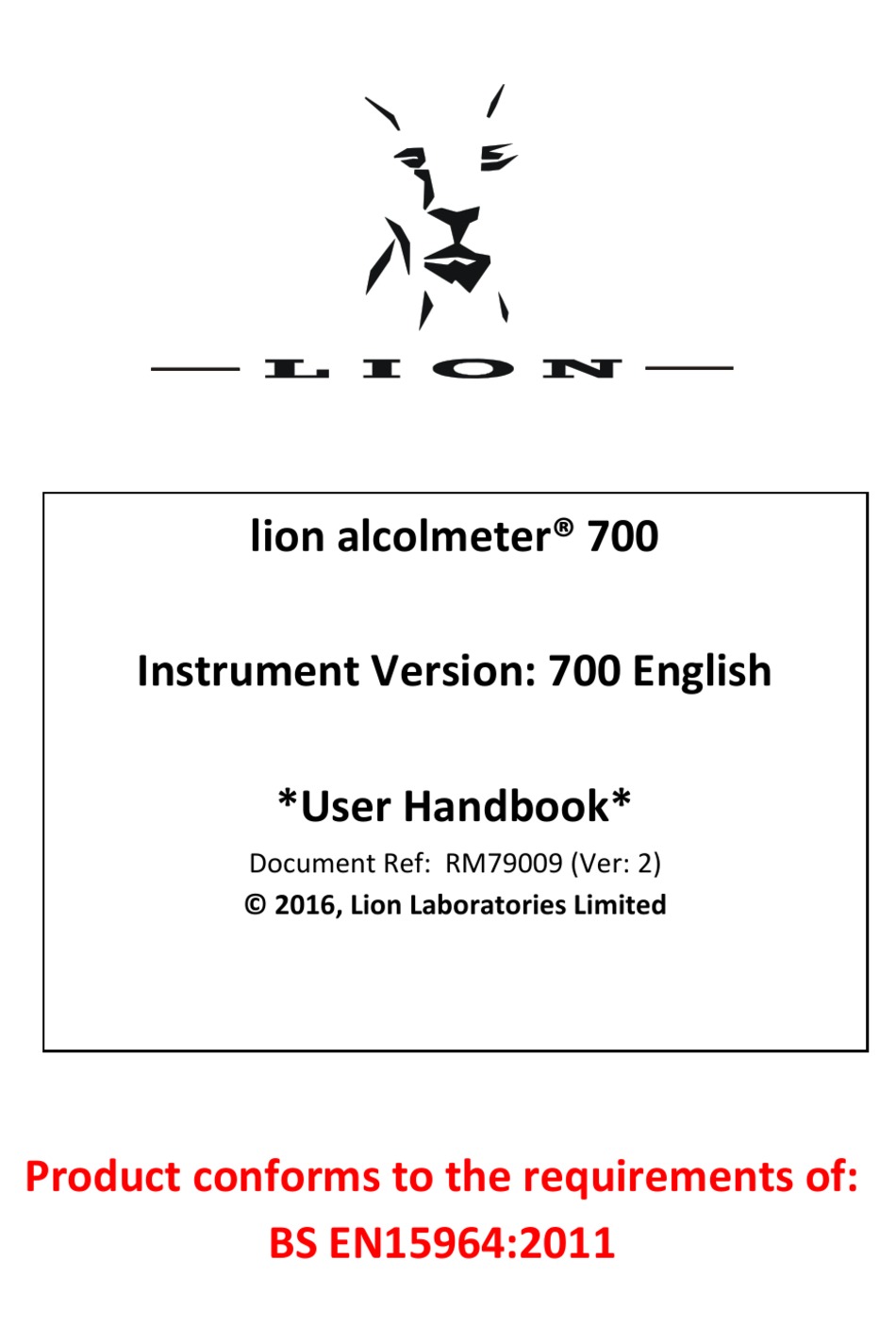 Lion Alcolmeter 700 User Handbook Manual Pdf Download Manualslib