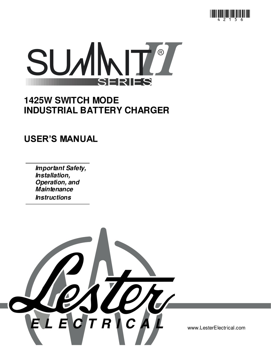 LESTER SUMMIT II SERIES USER MANUAL Pdf Download | ManualsLib