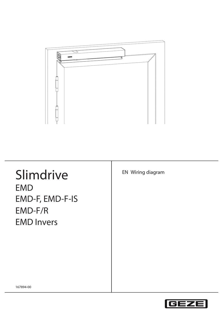 GEZE SLIMDRIVE EMDFIS WIRING DIAGRAM Pdf Download