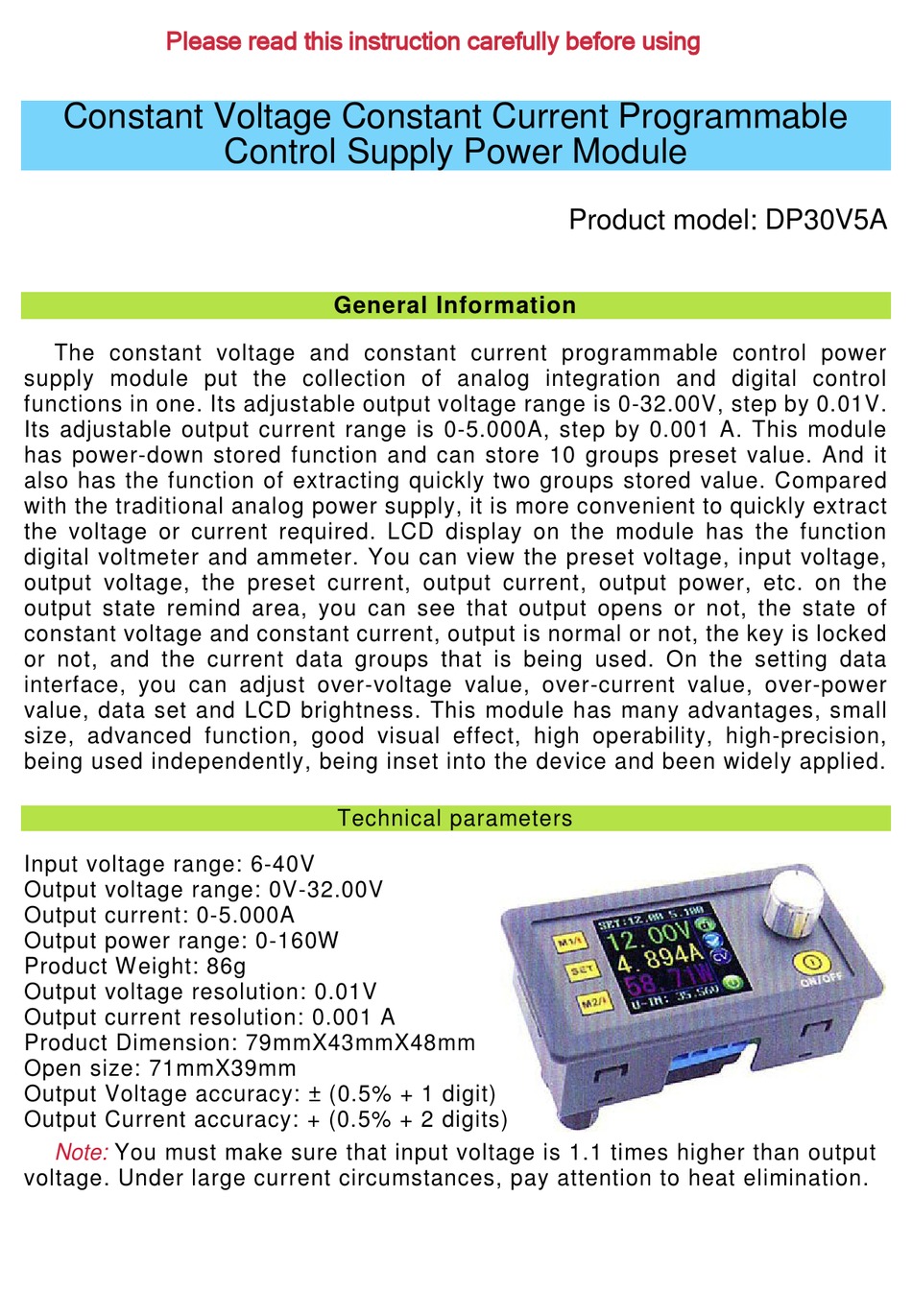 RD DP30V5A OPERATING INSTRUCTIONS Pdf Download ManualsLib