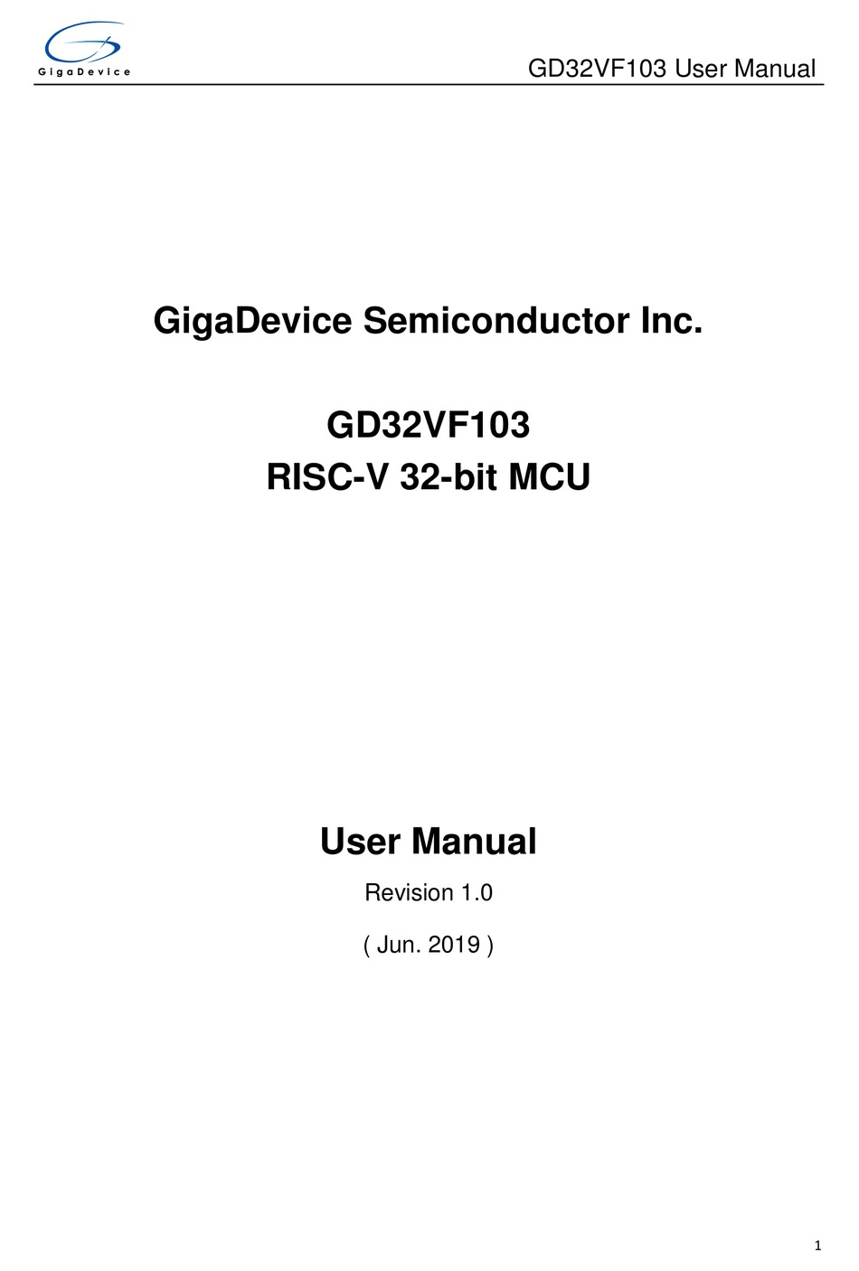 GIGADEVICE SEMICONDUCTOR GD32VF103 USER MANUAL Pdf Download | ManualsLib