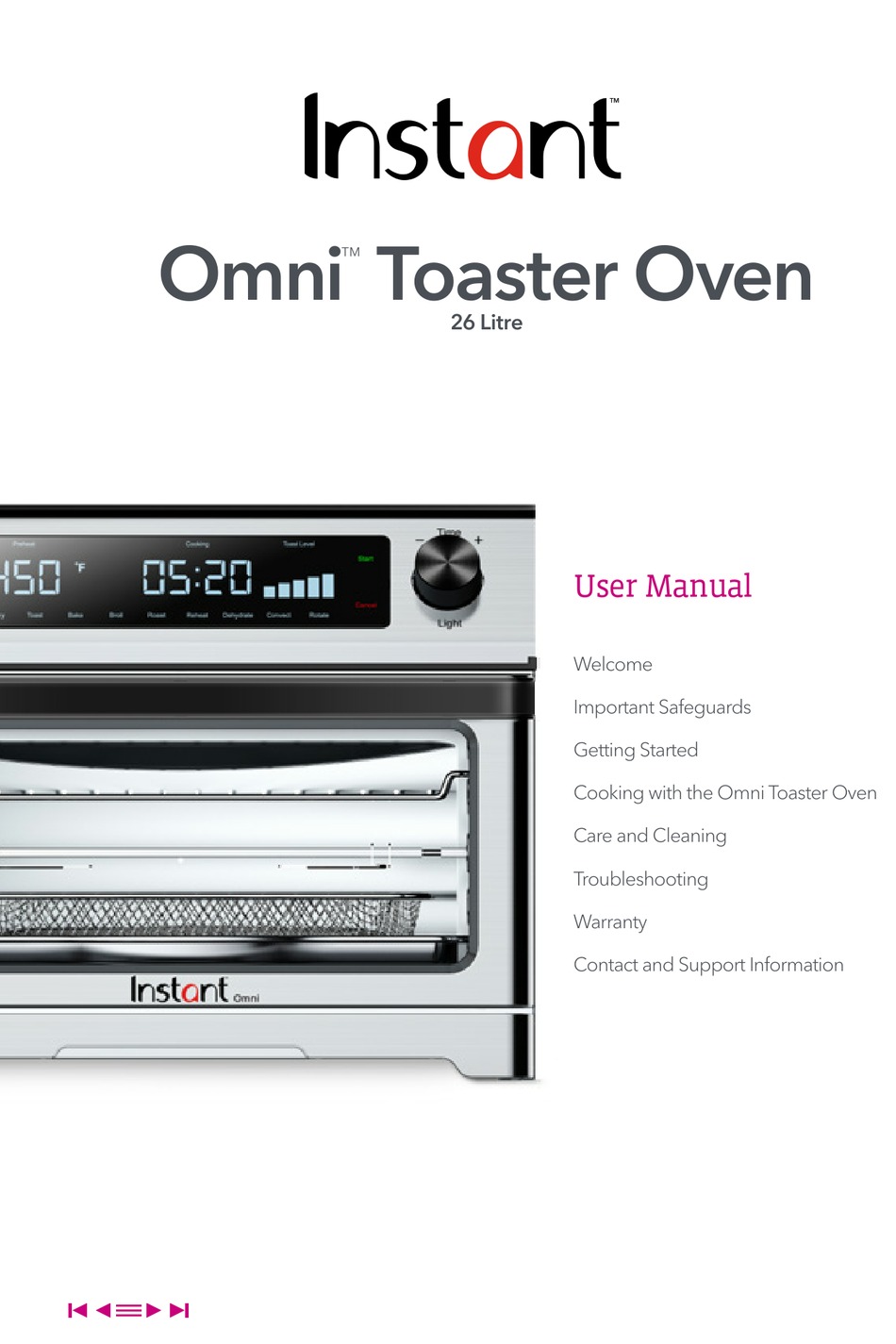 User manual Instant Omni Plus (English - 27 pages)