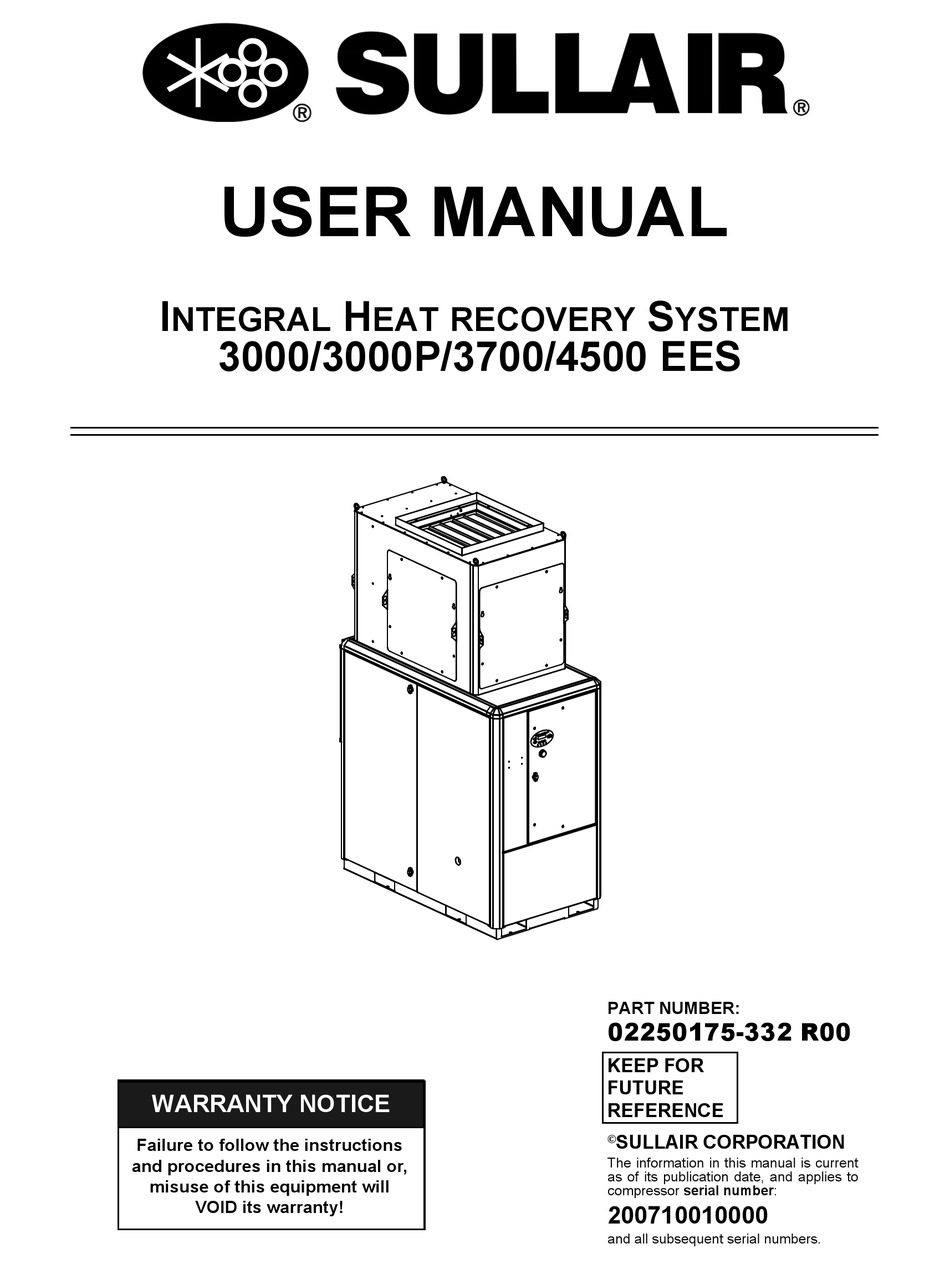 SULLAIR 3000 EES USER MANUAL Pdf Download | ManualsLib