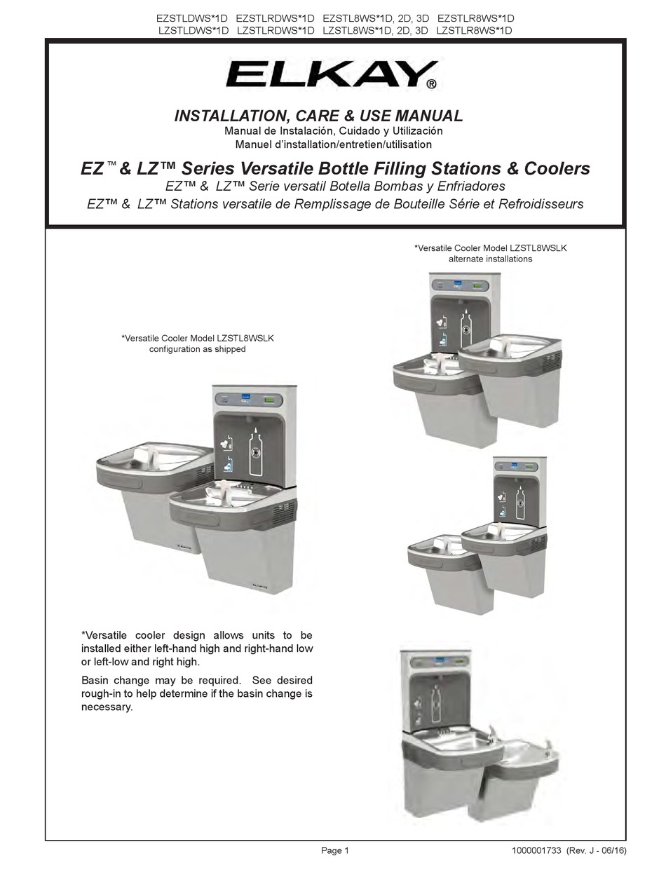 ELKAY EZ SERIES INSTALLATION, CARE & USE MANUAL Pdf Download | ManualsLib