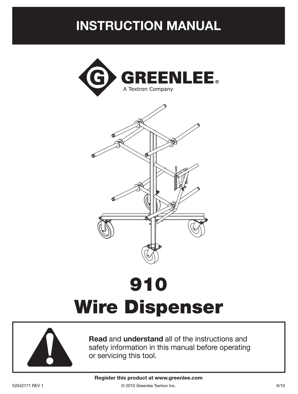 Greenlee armored cable dispenser 