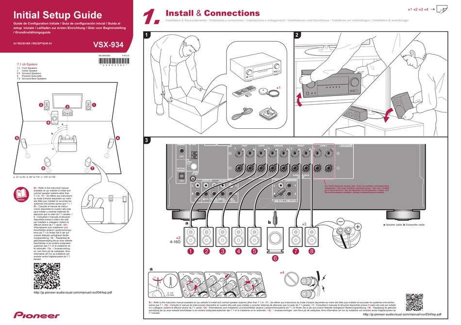PIONEER VSX-934 INITIAL SETUP MANUAL Pdf Download | ManualsLib
