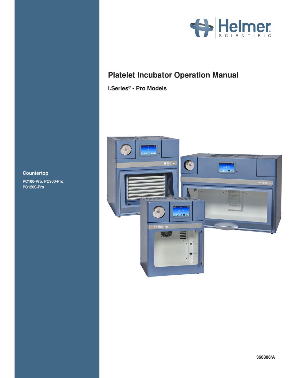 HELMER I.SERIES PRO SERIES OPERATION MANUAL Pdf Download ManualsLib
