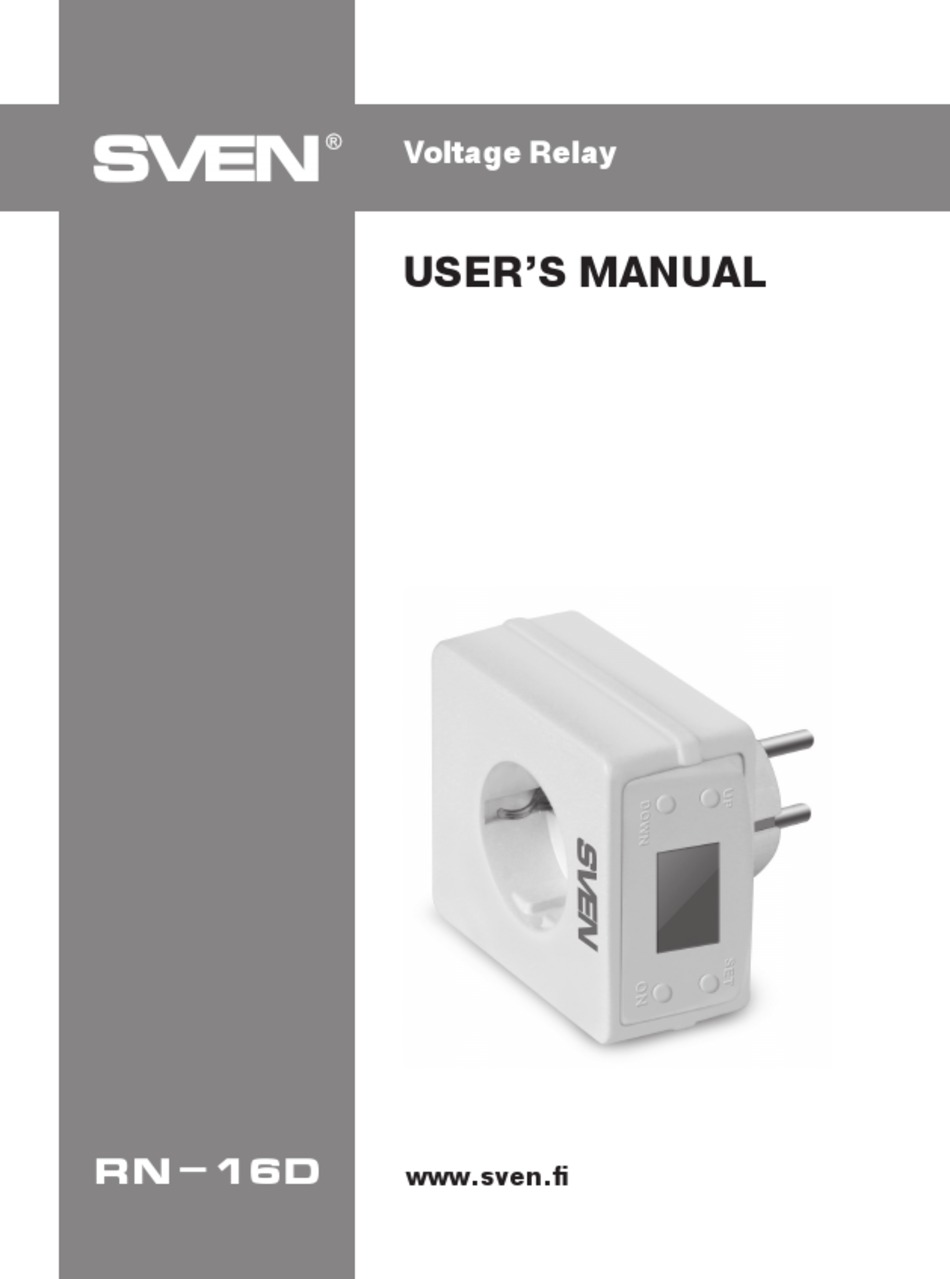 SVEN RN-16D USER MANUAL Pdf Download | ManualsLib