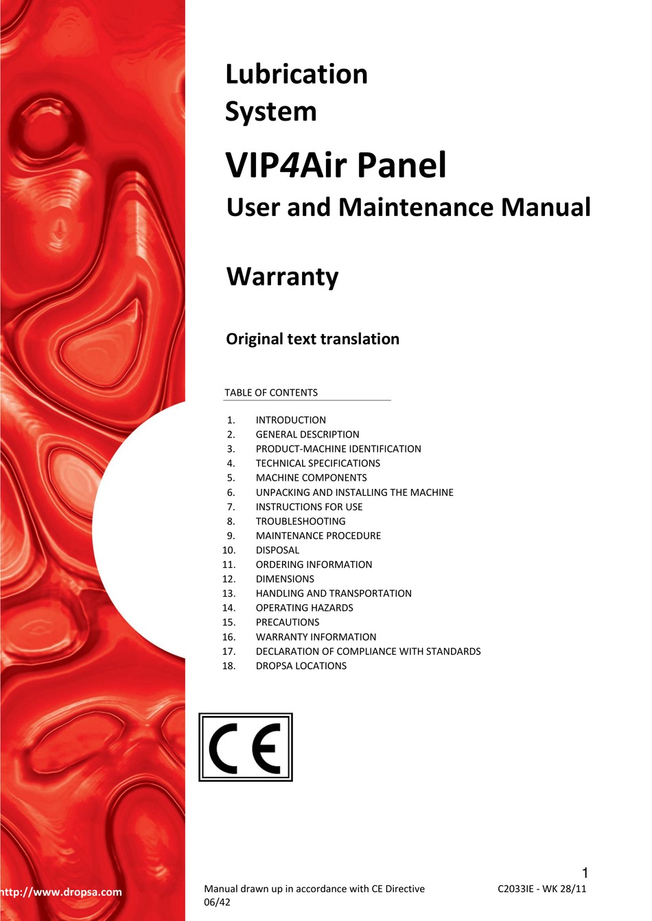 DROPSA VIP4AIR PANEL USER AND MAINTENANCE MANUAL Pdf Download ManualsLib