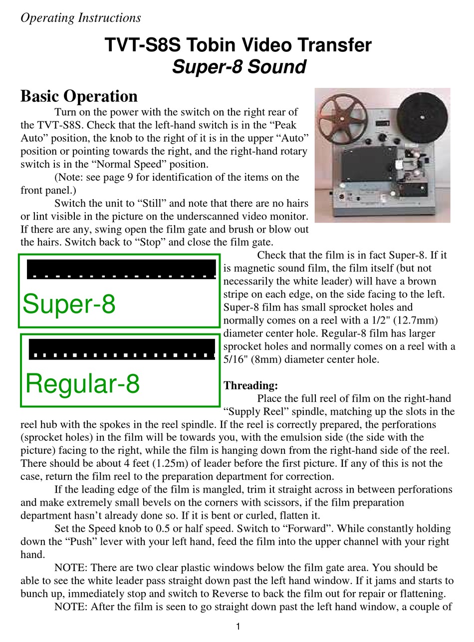 Regular-8 Super-8 - Tobin Cinema Systems, Inc.