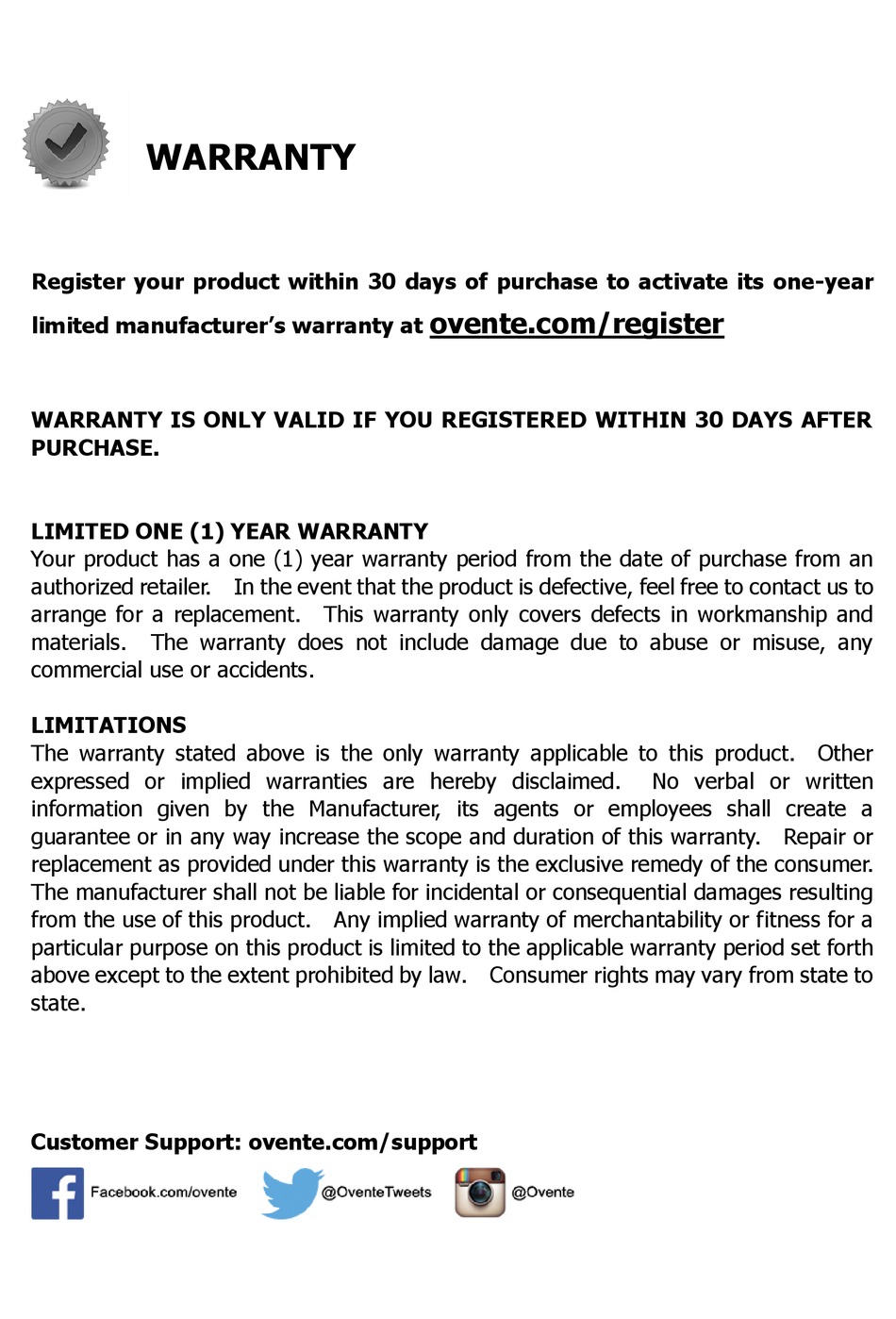 OVENTE PA515 SERIES INSTRUCTION MANUAL Pdf Download ManualsLib