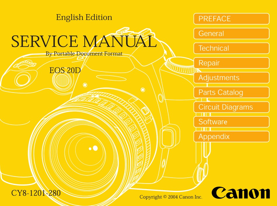 CANON EOS 20D SERVICE MANUAL Pdf Download | ManualsLib